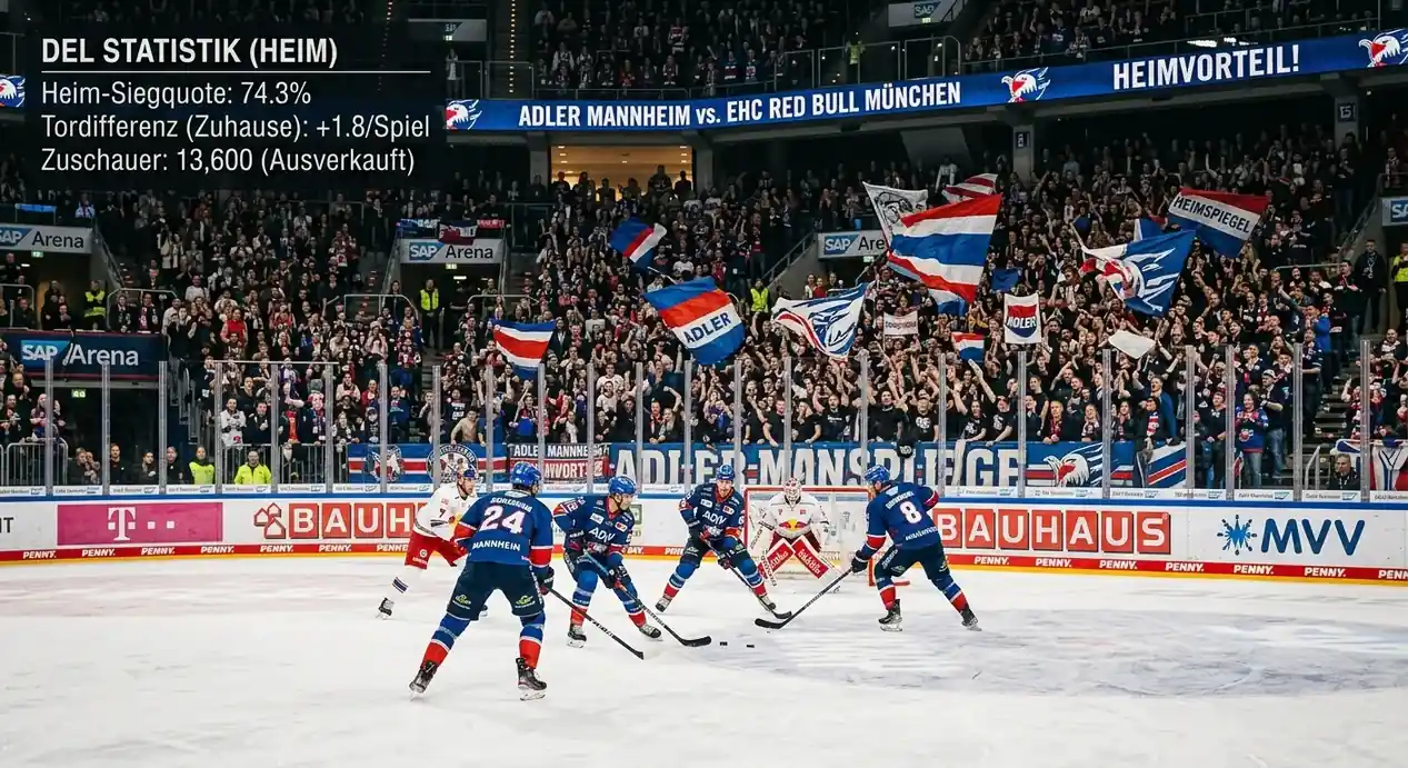DEL Heimvorteil Wetten — statistische Analyse der Eisbären Berlin, Adler Mannheim und Kölner Haie