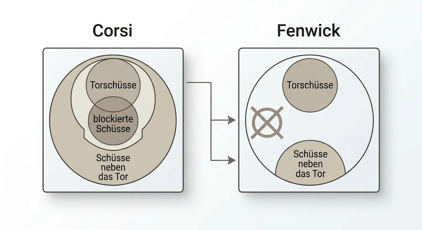 Vergleich Corsi vs. Fenwick Metrik im Eishockey — Schussversuchsmetriken für Wettanalyse erklärt