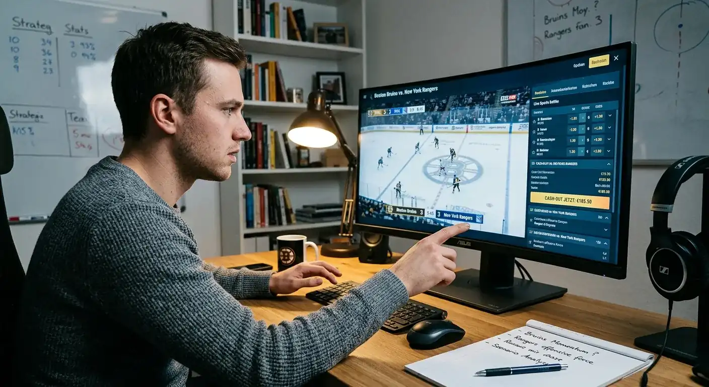 Eishockey-Wetter nutzt Cash-out-Funktion als Absicherung während eines laufenden NHL-Spiels