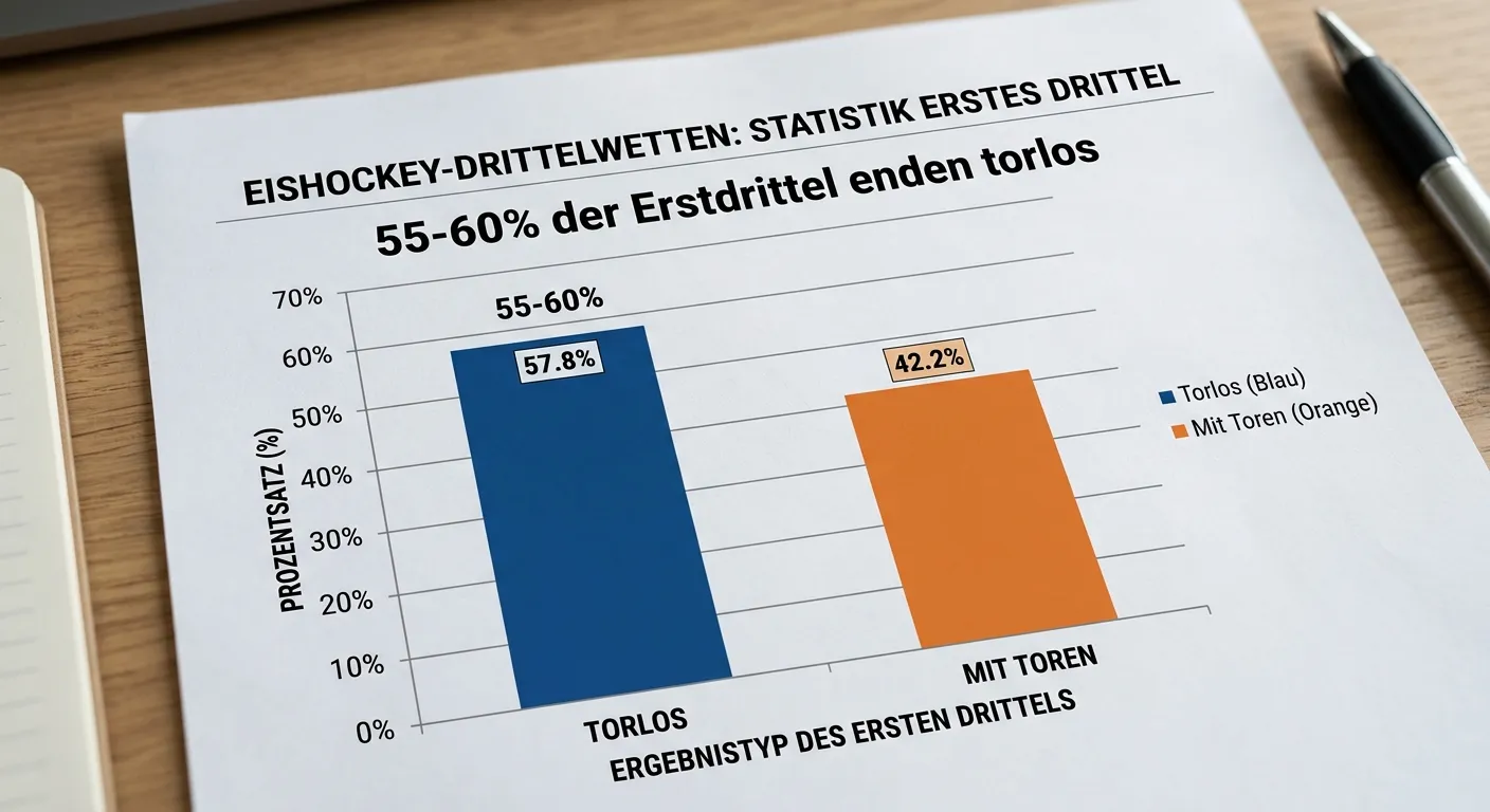 Statistik zum torlos endenden ersten Drittel im Eishockey — 55 bis 60 Prozent aller NHL und DEL Spiele