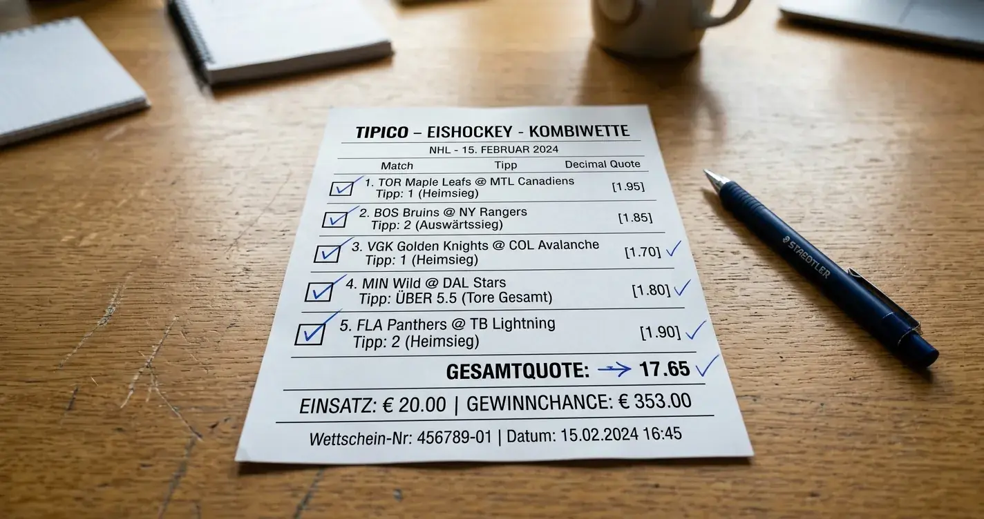 Eishockey Kombiwetten Akkumulator mehrere Tipps kombinieren Chancen Risiken 2026