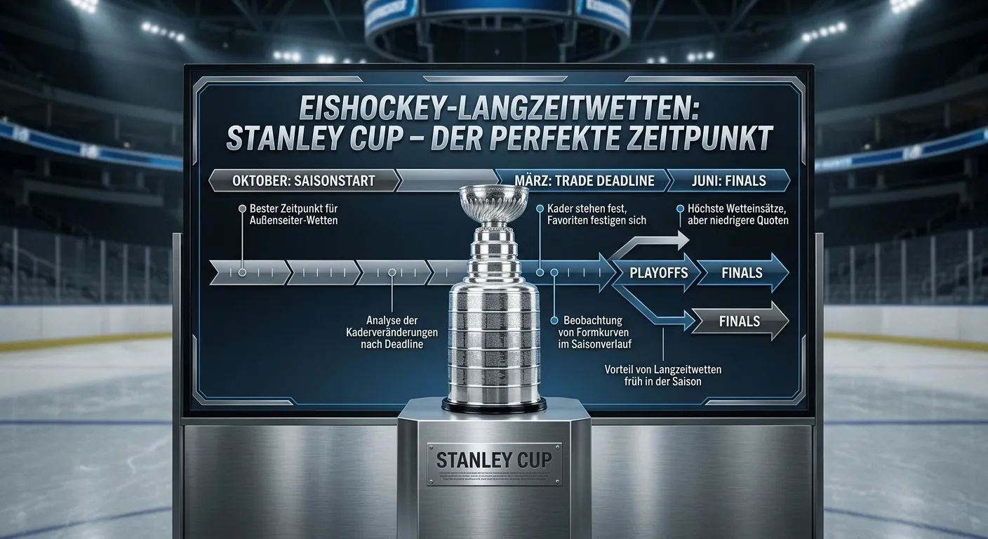 Stanley Cup Langzeitwette Timing: optimaler Einstiegszeitpunkt und Quotenentwicklung im NHL-Saisonverlauf