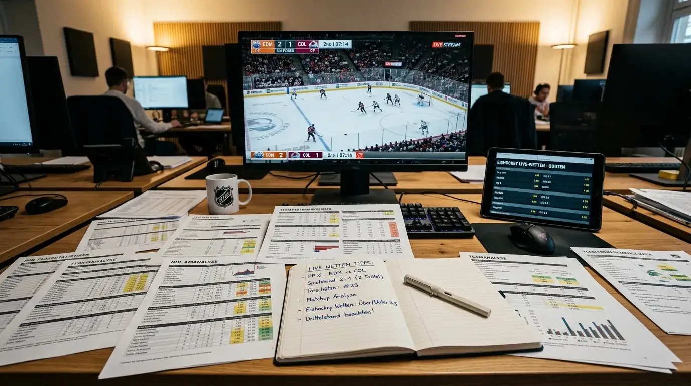 Eishockey Live Wetten datenbasierte Tipps — Powerplay-Analyse und Torwartfaktor für NHL und DEL Livewetten