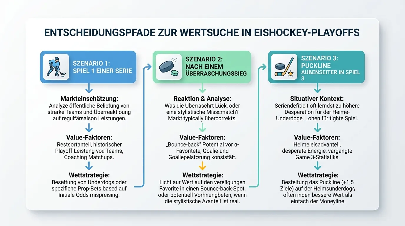 Value-Suchstrategie bei NHL-Playoff-Wetten — Quotenbewegungen nach unerwarteten Spielergebnissen nutzen