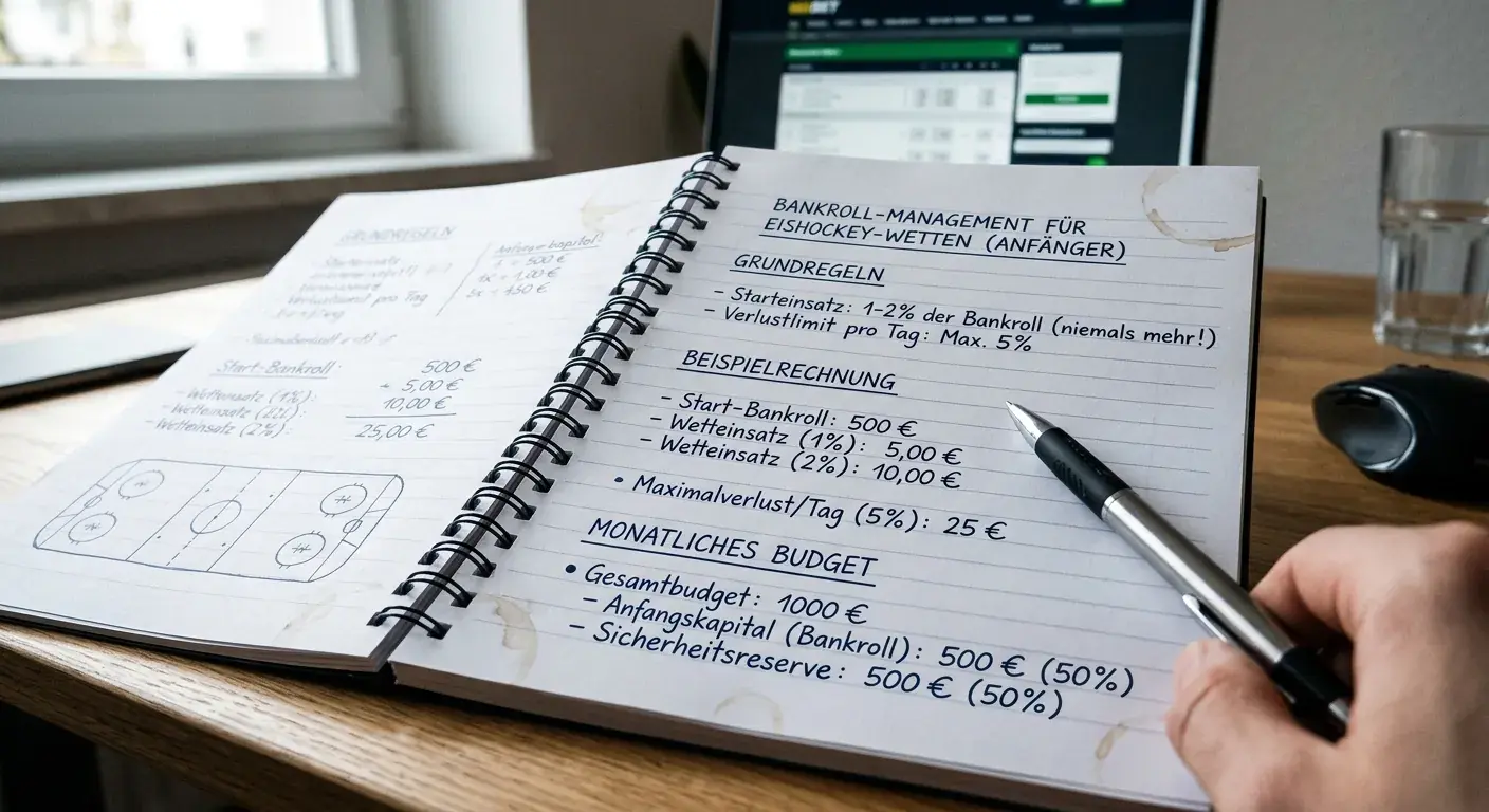 Bankroll-Management-Grundregeln für Eishockey-Wetten-Anfänger mit Einsatzlimits und Budgetplanung