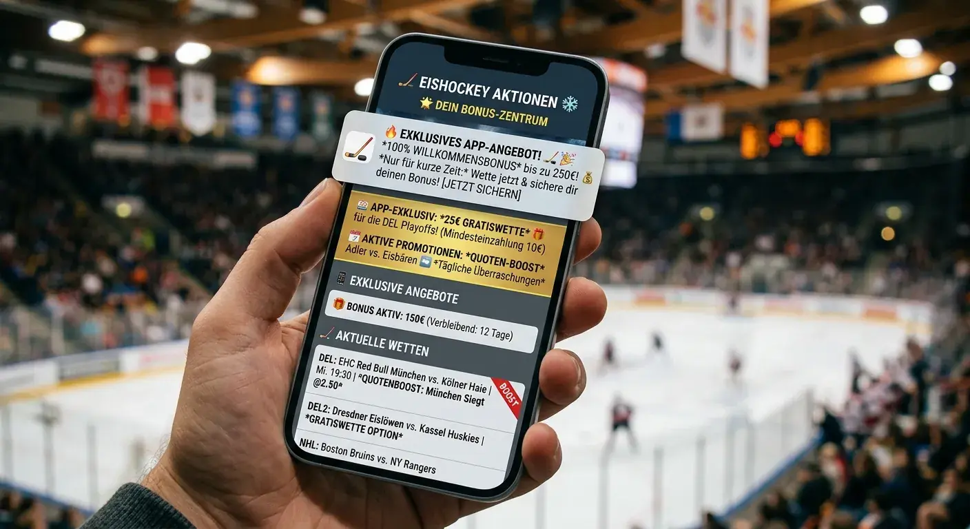 Mobile-exklusive Promotionen und App-Boni bei Eishockey-Wetten: Quotenboosts und Push-Benachrichtigungen im deutschen Wettmarkt