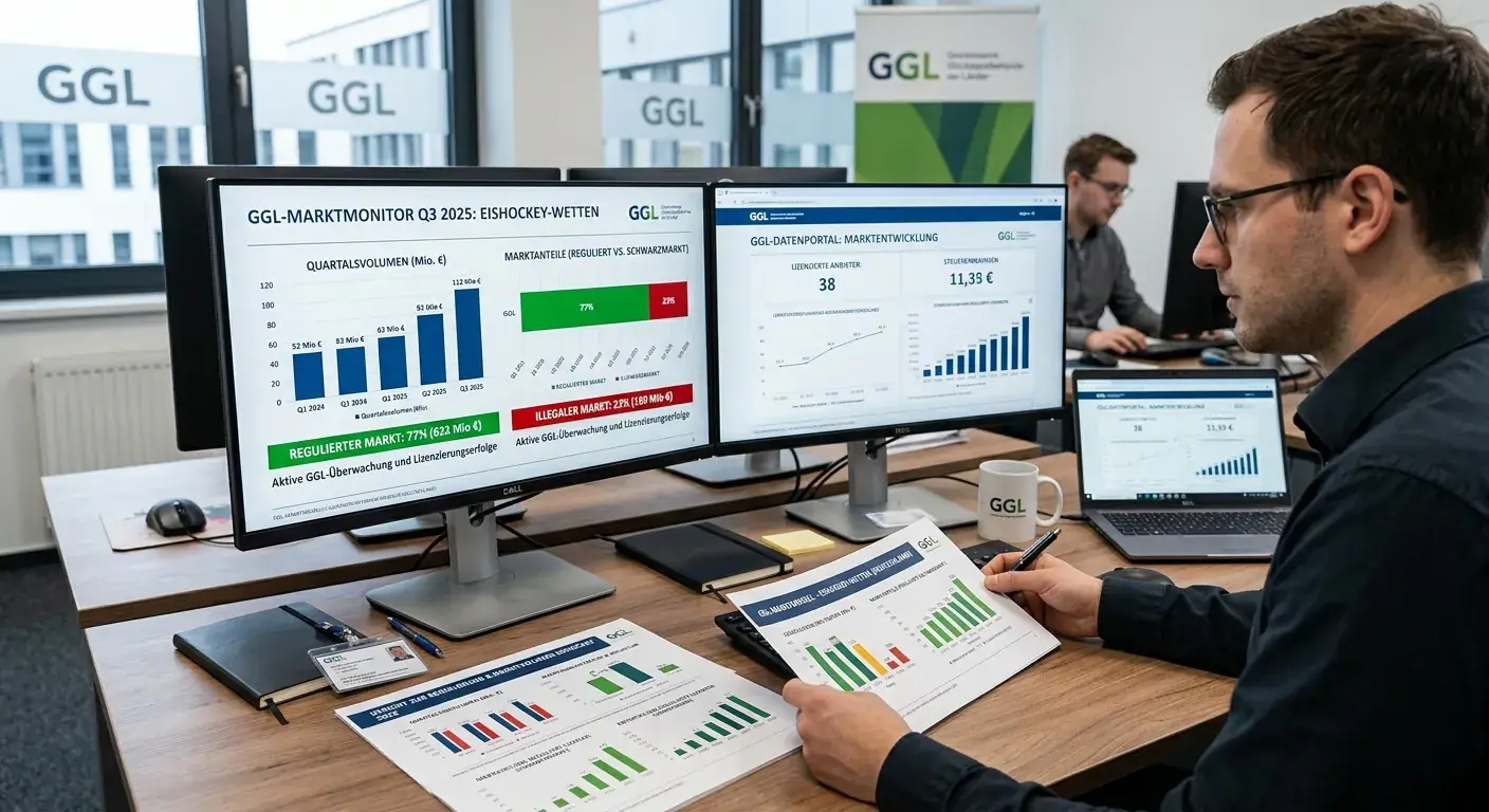 GGL Marktmonitor Deutschland 2025 – Sportwettenumsatz und regulierter Markt für Eishockey Wetten
