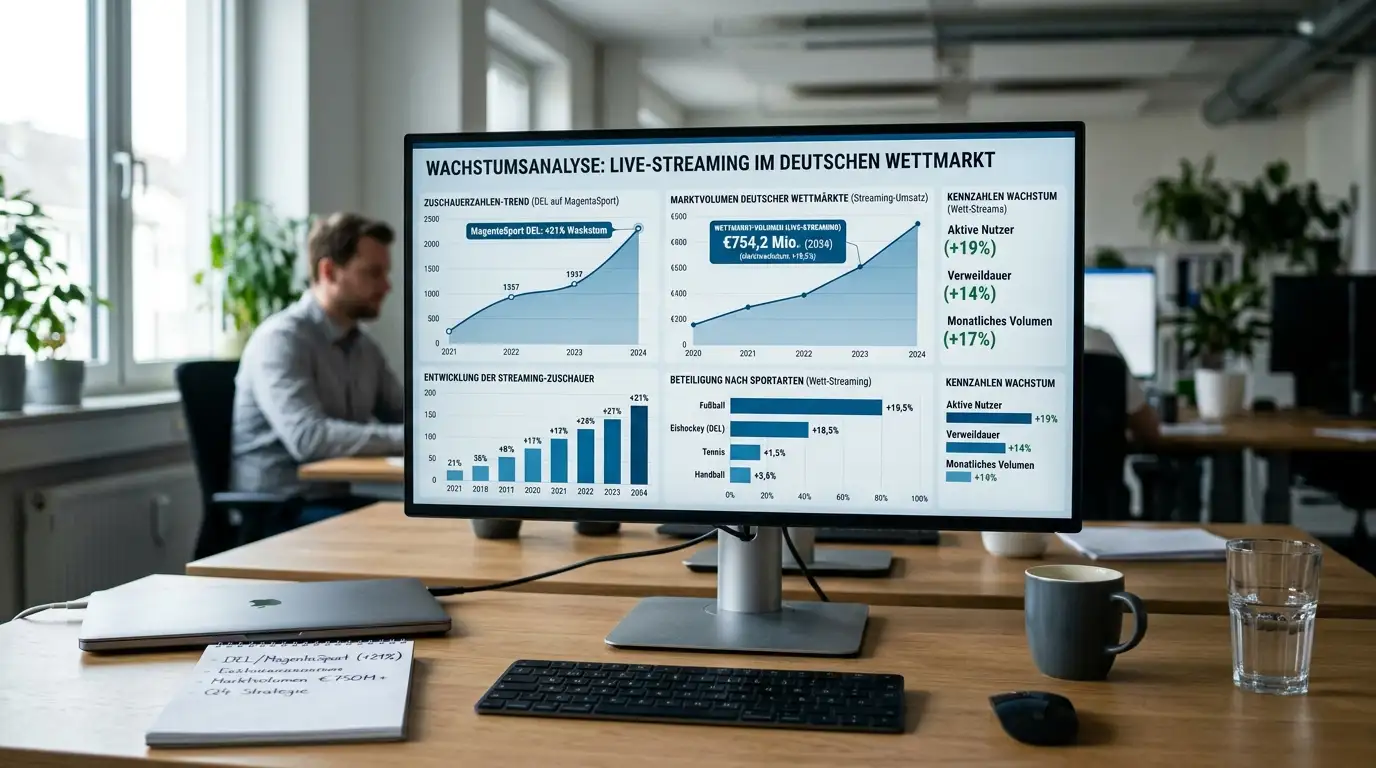 Wachstum des Eishockey-Streamingmarkts in Deutschland: MagentaSport DEL-Zuschauerzuwachs 21 Prozent 2025/26
