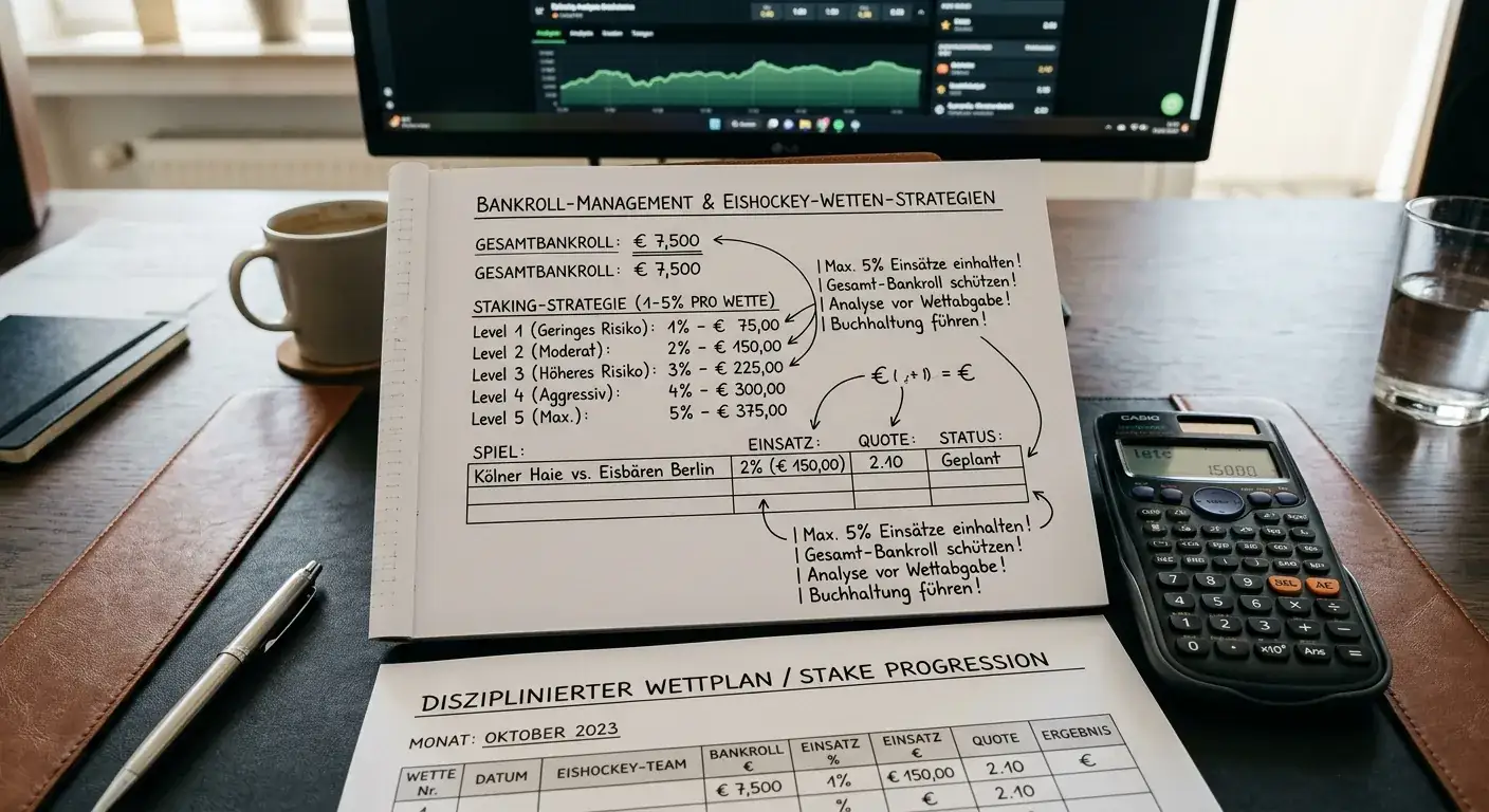 Bankroll-Management Eishockey Wetten – Einsatzgröße und Kapitalverwaltung für nachhaltige Wettstrategie