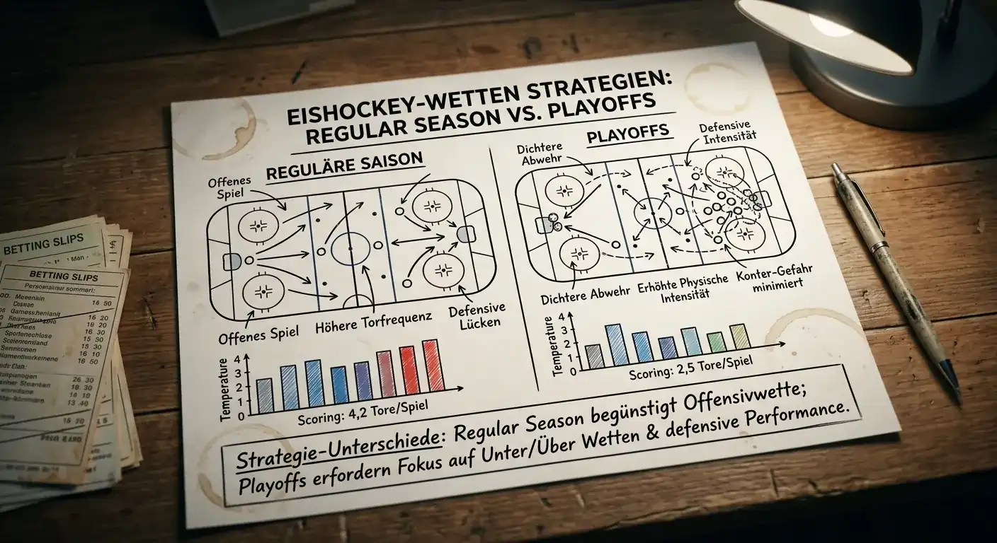 Eishockey Playoffs vs Regular Season Wetten – Unterschiede in Scoring, Torwart-Leistung und Markttiefe