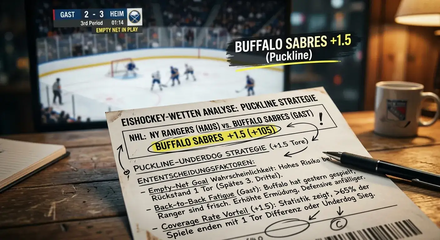 Puckline Strategie Eishockey – Underdogs und Empty-Net-Tore für Wettentscheidungen bei NHL nutzen