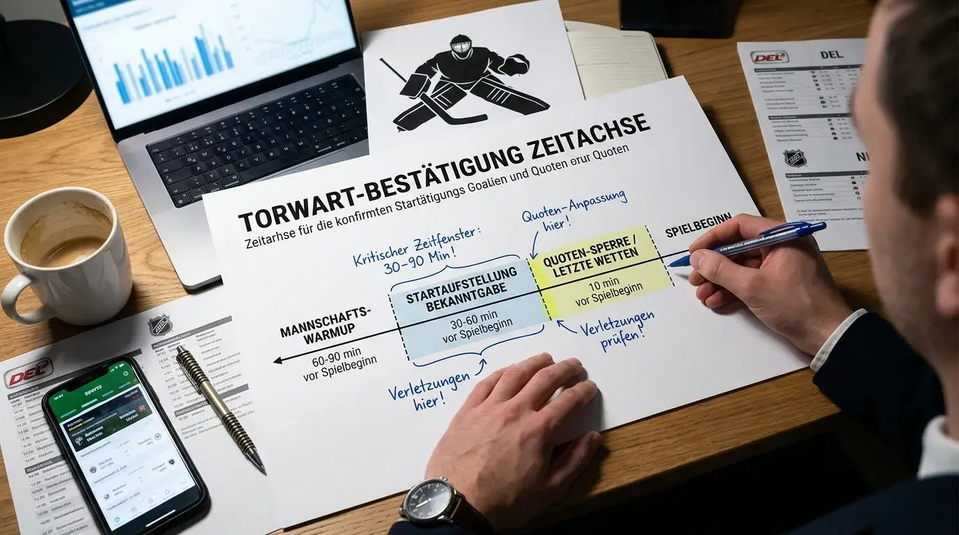 Torwart-Bestätigung Eishockey Wetten – Starting Goalie Timing und Quotenverfügbarkeit vor NHL-Spielen