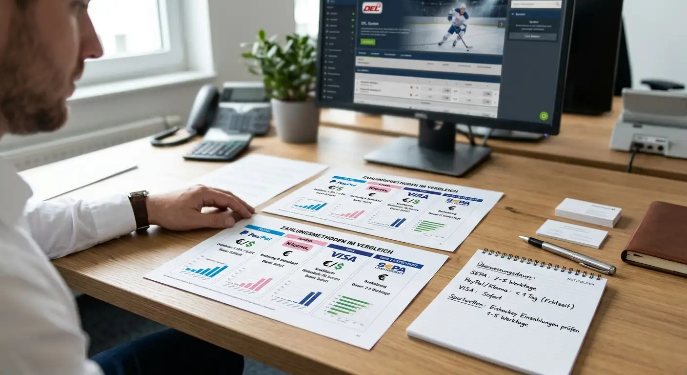 Zahlungsmethoden Eishockey Wettmärkte – PayPal, Klarna, VISA und Banküberweisung im Vergleich