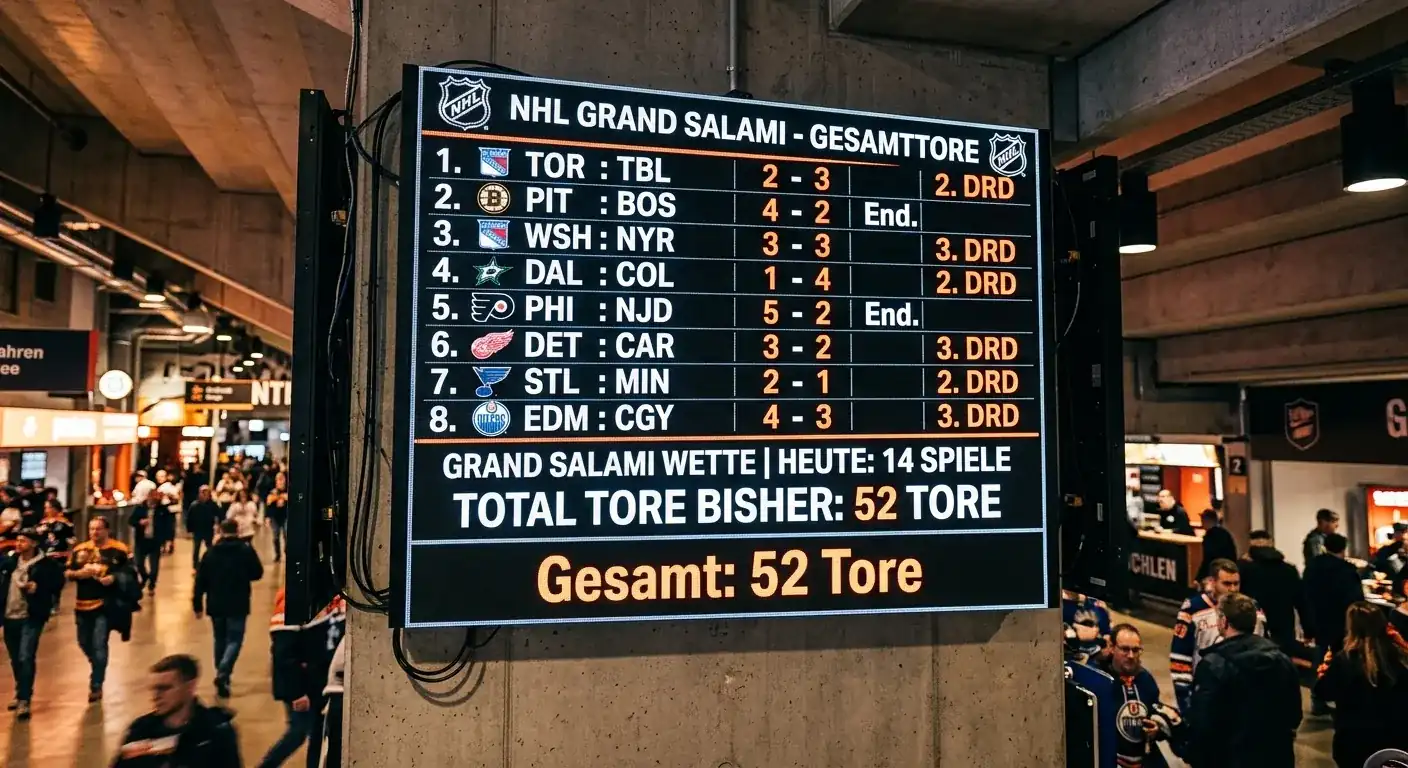 Grand Salami Wette Gesamttore NHL Abend Über/Unter Prinzip erklärt