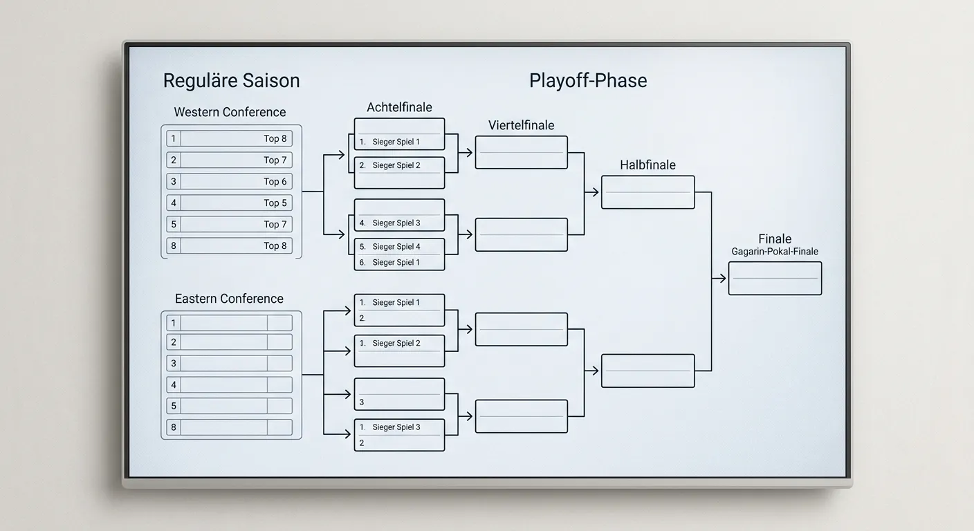 KHL-Saisonformat mit regulärer Saison und Playoff-Phasen sowie Analyse-Herausforderungen für Wetter