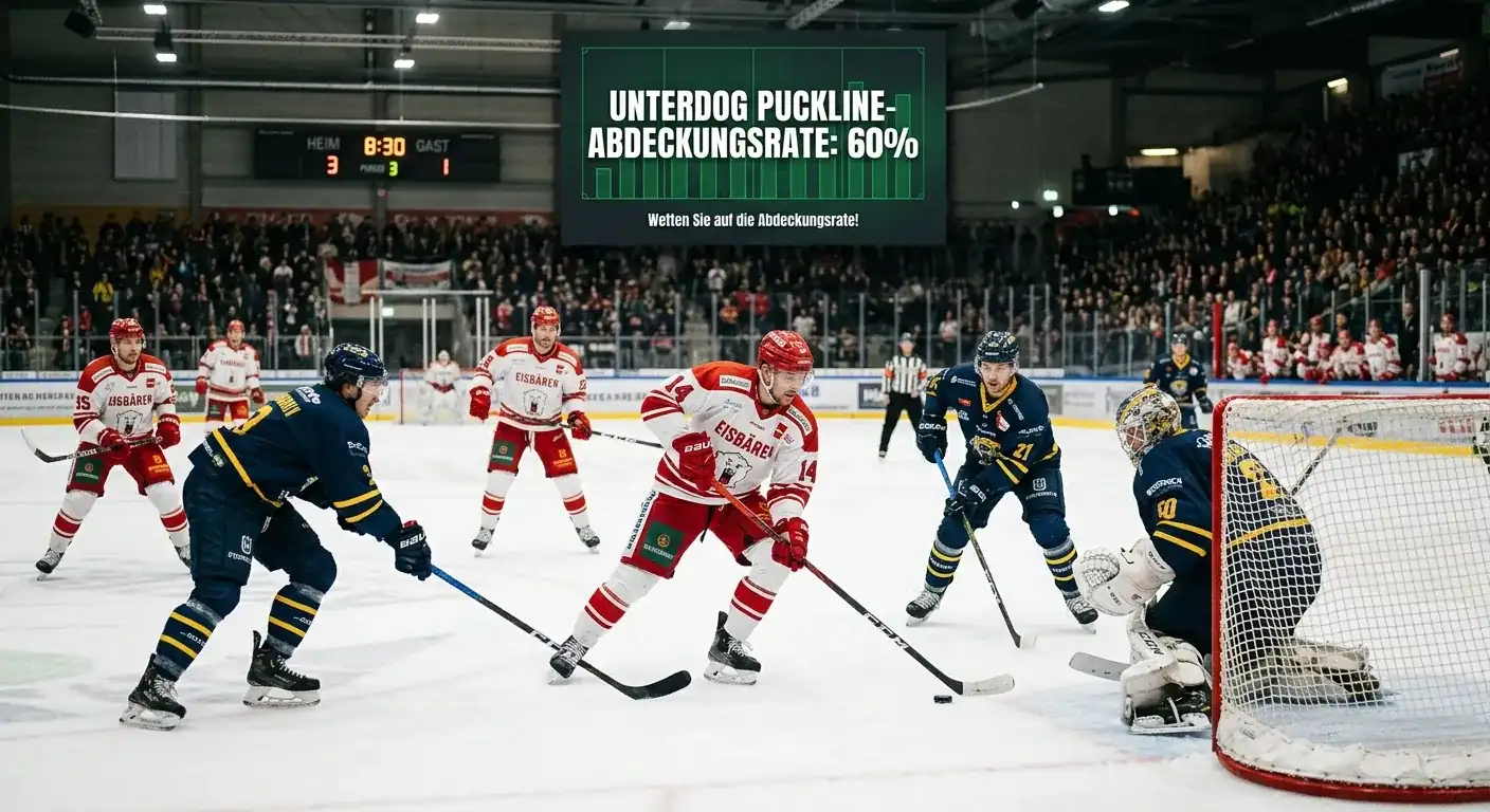 Puckline Wetten Underdog Deckungsrate — warum Außenseiter die plus 1,5 Linie in 60 Prozent der Fälle decken